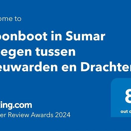 Woonboot In Sumar Gelegen Tussen Leeuwarden En Drachten Suameer Kültér fotó